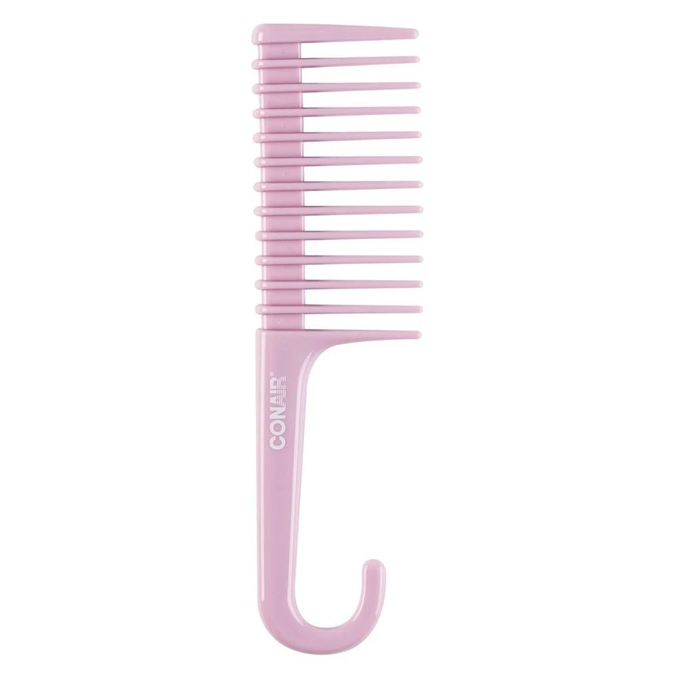 Conair Flexi Head Shower Hair Comb Pink Wide Tooth Detangler for Wet Hair - Image 2 of 4