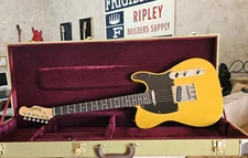 NEW 6 STRING SOLID TL MODEL GOLD ELECTRIC GUITAR WITH HARD SHEEL TWEED CASE