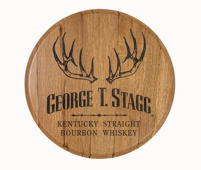 Buffalo Trace Stagg Barrel Head Sign Oak Engraved Wall Decor