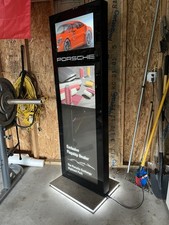Porsche 911 Carrera S Lighted Dealer Advertising Sign Display Stand Black Porsche 911 Carrera S Lighted Dealer Advertising Sign Display Stand Black