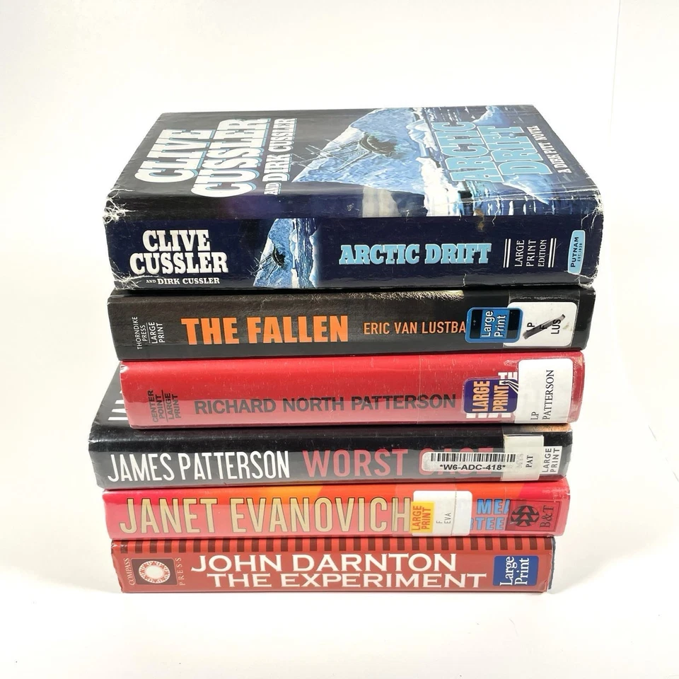 Lot of 6 LARGE PRINT Hardcover Books James Patterson / Janet Evanovich More - Image 2 of 4
