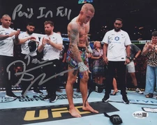 Dustin Poirier autographed signed inscribed 8x10 photo UFC JSA COA Max Holloway