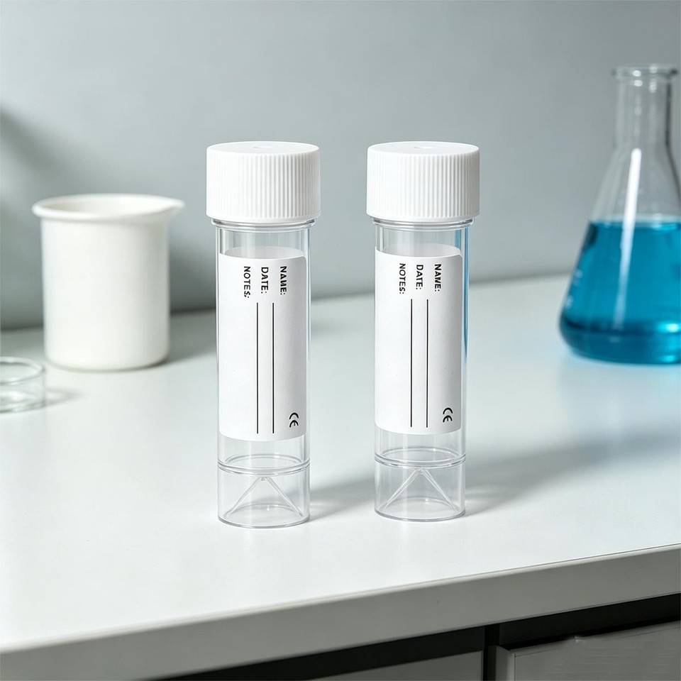 Sampling Pot 10x 30ml Urine Sample Collection Pot with Leakproof Caps Safety and ...
