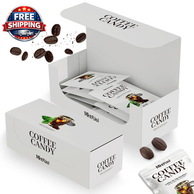 Coffee Tablets with Mint-Flavored Resealable Bag Wrapped, Latte Flavor Hard Cand