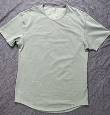 BYLT Drop Cut Lux Shirt Mens Large Moss Green Short Sleeve Curved Hem Tee