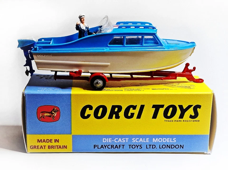 Corgi Toys Nr.  104  Dolphin 20 Cruiser -  inklusive Repro Box und Figur - Bild 2 von 4