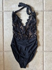 PQ PilyQ Black Lace Swimsuit One Piece, sz S