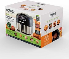 Tower T17086 Vortx 5 in 1 Air Fryer and Grill with Crisper 5.6L Black NEW BOXED!