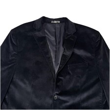 Johnston Murphy Suede Polyester Mens XL Blue Navy Blazer Soft 3 Piece