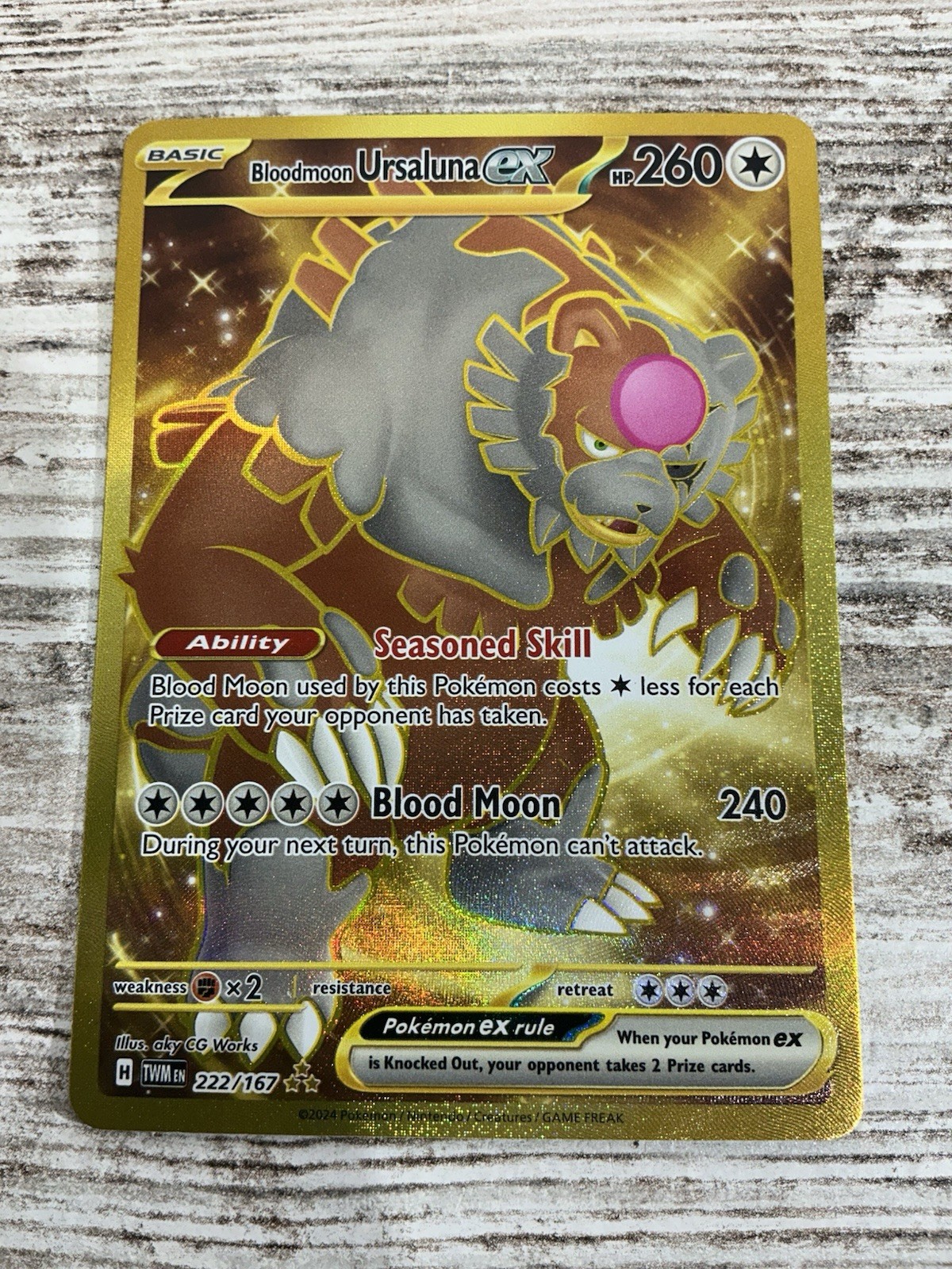The Pokémon Company Bloodmoon Ursaluna ex 222/167 Twilight Masquerade EN 260HP