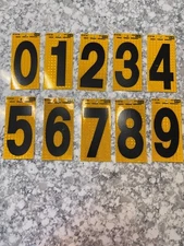 New Hy-ko yellow reflective 5 inch numbers