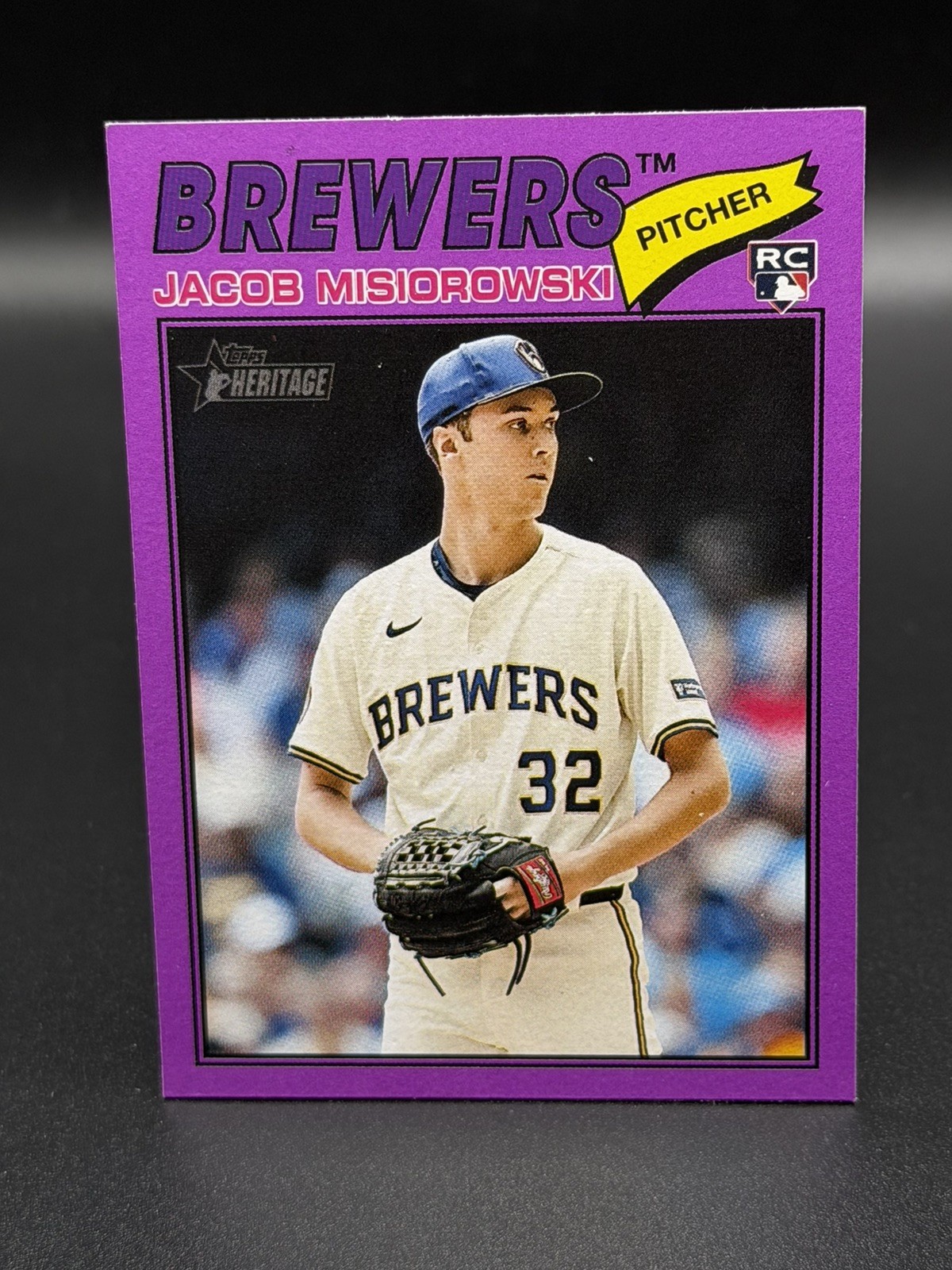 2026 Topps Heritage #144 Jacob Misiorowski RC Light Purple Border Rookie