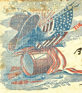 MI 1863 BARRY County Michigan Civil War Patriotic Eagle Vignette Letter