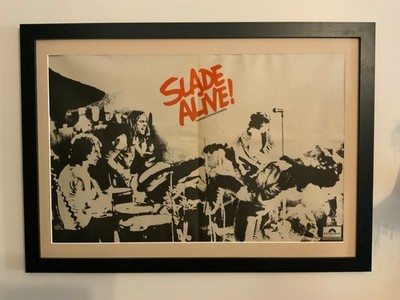 SLADE+SLADE ALIVE+1972+ORIGINAL FRAMED POSTER GIANT SIZED ADVERT