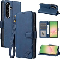 HandyhüLle KlapphüLle PU Leder Wallet Flip Case Blau FüR Samsung Galaxy A56