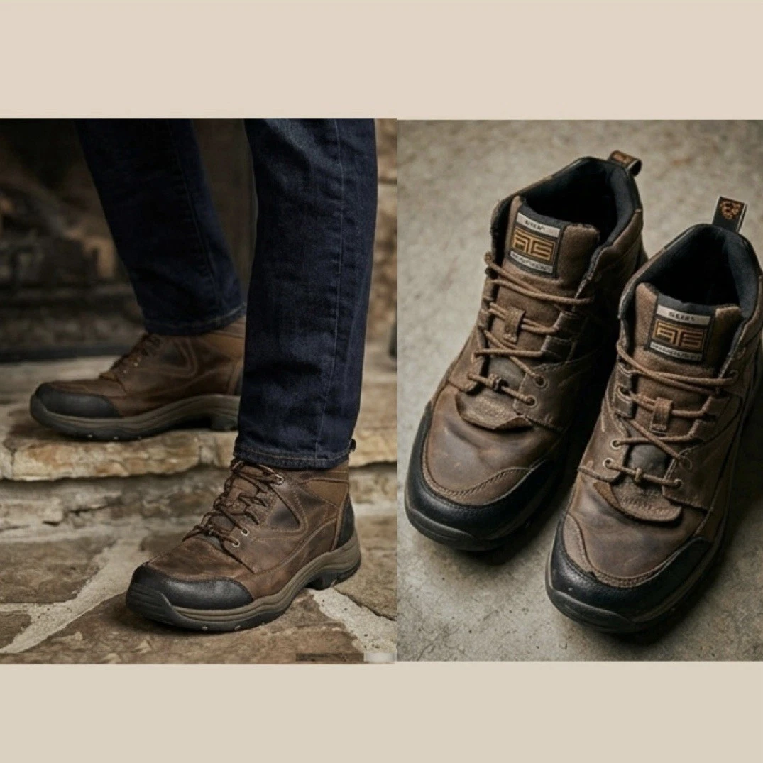 Ariat Terrain Hiking Boots Mens 9 EE Wide Brown Leather ATS Comfort 10002182
Opens in a new window o