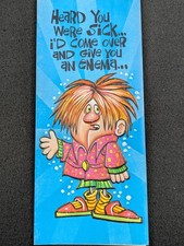 Funny Vintage Envelope Size Get Well Soon Card 9-1/4" x 4" Made In USA Unused