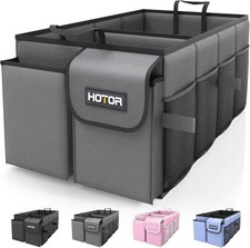 R Foldable Trunk Organizer - 2-partment   Grey SUV  Sedan