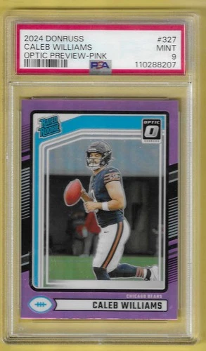 2024 Optic Preview Pink Rated Rookie Caleb Williams Bears RC PSA 9
