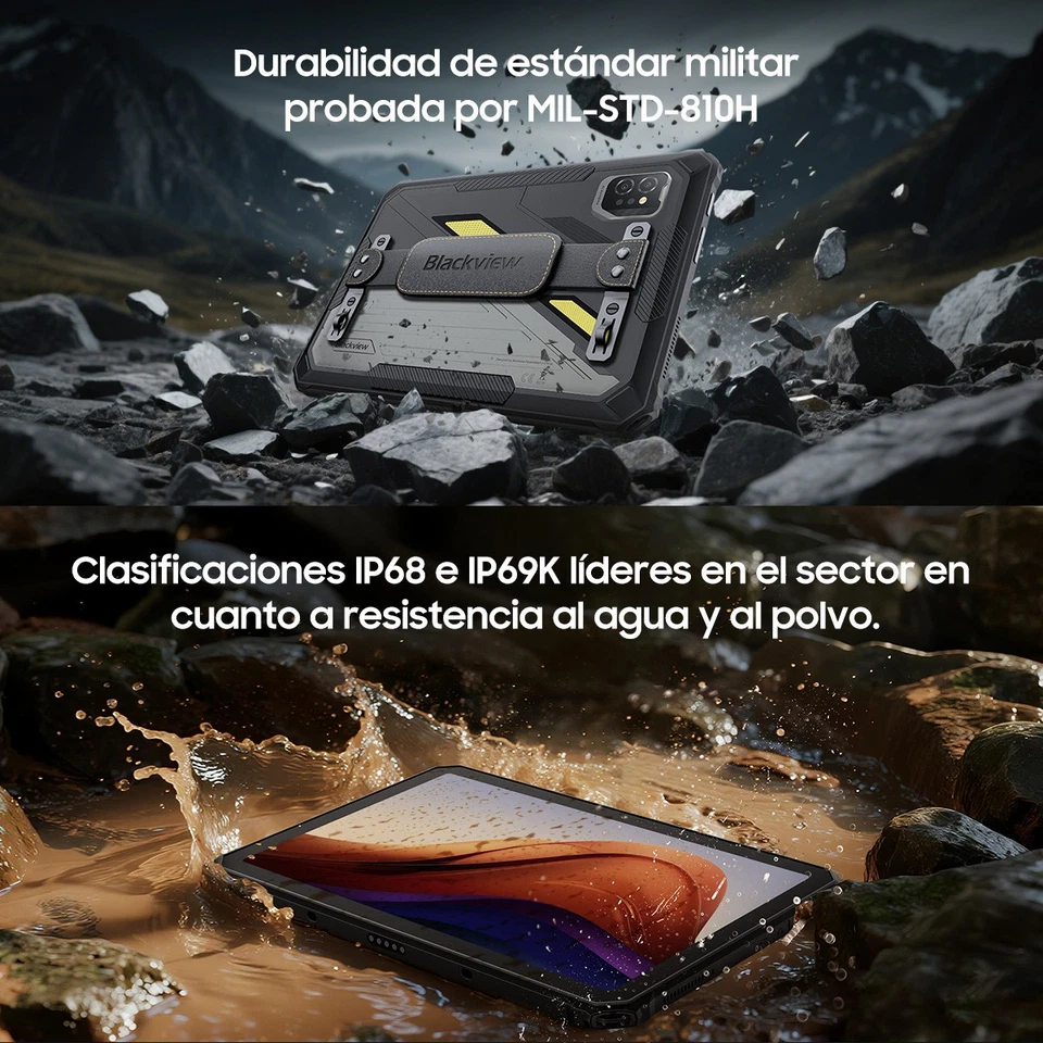 2025 Tableta Blackview Active 7 4G Celular 11" 24 GB/128 GB Lámpara de camping - Imagen 3 de 4