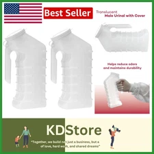 Portable Male Urinal with Cover & Measurement – Odor-Free, Spill-Proof for He...