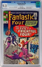 Fantastic Four 36 CGC 9.2 White Pages 1965 Marvel 1st App MEDUSA Silver Age KEY