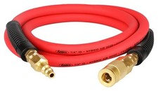 Hybrid Air Hose, Flexible 1/4 Inch ID By 6 Feet Long Lead-in Short Air 6 FT