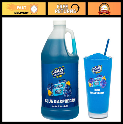 Blue Raspberry Slushie Mix - 1/2 Gallon Frozen Beverage Concentrate, 5:1 Ratio