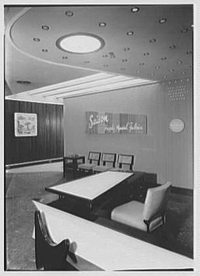 New York City NY 1950 Charles Bloom Inc business reception desk elevator