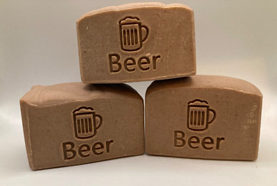 Spiced Red Tea Chunky Jumbo Beer Soap Bars for Men, Lot 3