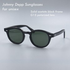Men Black acetate glasses women's G15 polarized sunglasses Johnny Depp glasses