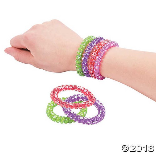 Braccialetto cravatta capelli spirale supporto coda di cavallo di qualità cavo telefono anello bobina elastica - Foto 4 di 5
