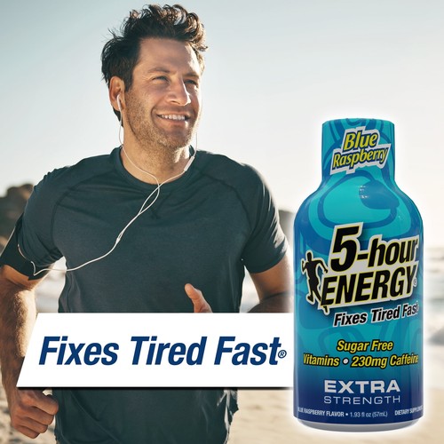 5-hour ENERGY Shot, Extra Strength Blue Raspberry 15Count B Vitamins Amino Acids - Picture 4 of 7