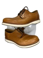 Men's Lace-Up Oxford Dress Shoes Size 13 Light Brown