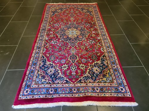 Feiner Königlicher Handgeknüpfter Perser Teppich Keshan Orientteppich 210x107cm - Bild 4 von 24
