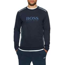 Boss Hugo Boss Men s Tracksuit Crew Neck Sweatshirt Lounge 403 Dark Blue Sz. XXL