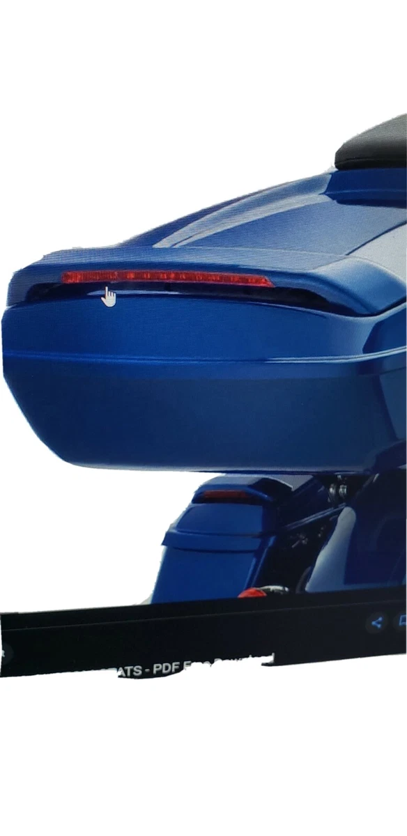 53149 12djo Big Blue Pearl Harley Davidson Tour Pack Spoiler 1993