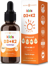 Kids Vitamin D 3 K2 Drops  Vitamin D3  K2 MK-7  Liquid Vitamin D for Kids ...