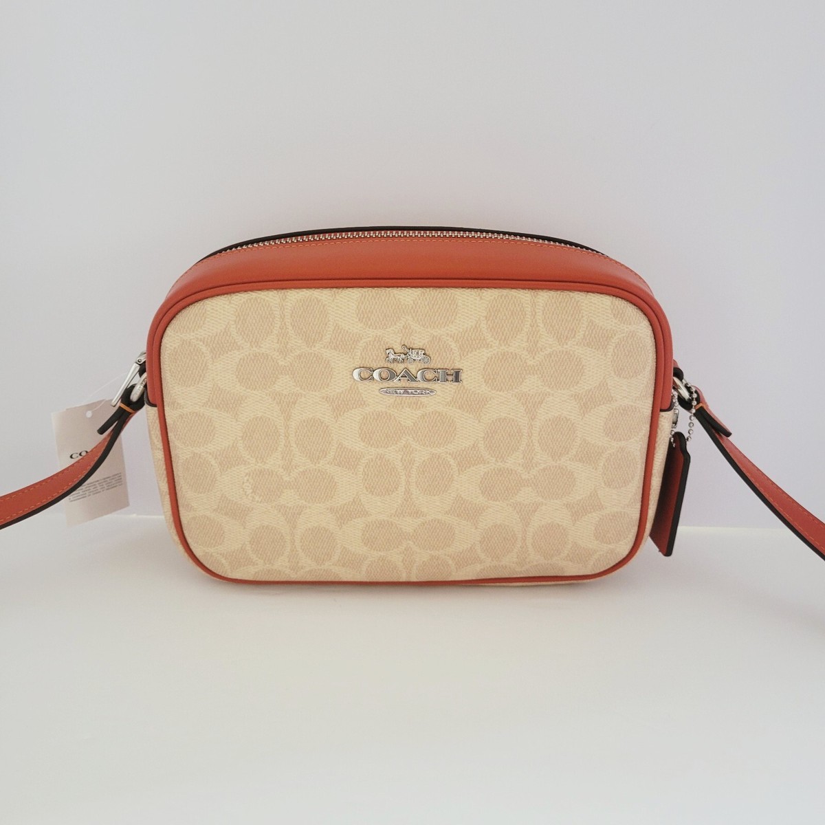 Coach Marvel Jes Coach Jes Tote Bag Coach Women's Jes Crossbody  Double-Zip Bag In Pebbled Leather