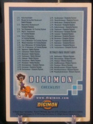 Digimon Card Checklist Exclusive Preview Rare