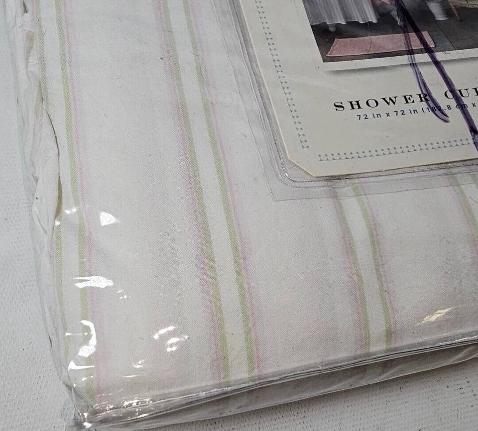 Cortina de Ducha Simply Shabby Chic SEGUNDA DE FÁBRICA 72" X 72" Algodón Nunca Usada Foto 4 de 4