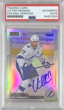 Victor Hedman auto 2020-21 O-Pee-Chee Platinum #22 card Lightning PSA Encap
