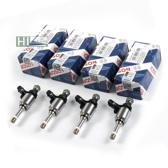 4Pcs Fuel Injectors OEM Bosch Nozzles for Audi A4 A5 TT VW Passat CC
