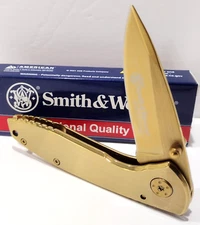 Smith & Wesson Executive Gold Blade Everyday Special Tactical Pocket Knife EDC