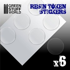 6x Resin Token Stickers 50mm - Naklejka Miniaturowa diorama