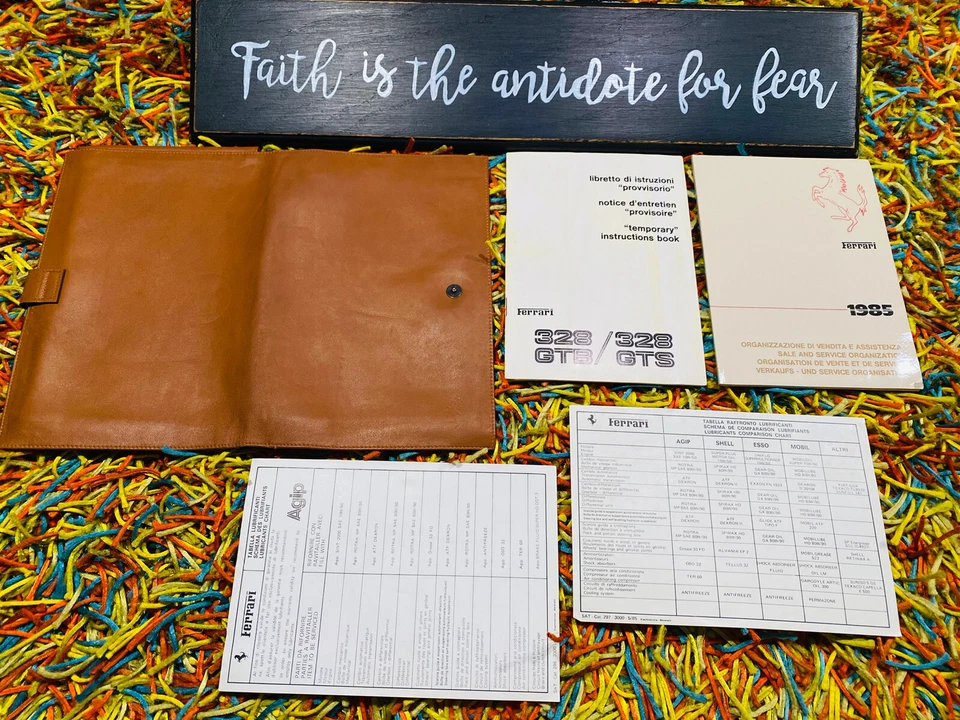 1985 1986 FERRARI 328 OWNERS MANUAL SET 328 GTB GTS 328GTB 328GTS TEMPORARY BK - Image 2 of 4
