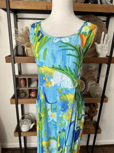 Jam’s World Size Medium Wonderland Painting Art Midi Dress Pockets - Picture 4 of 8