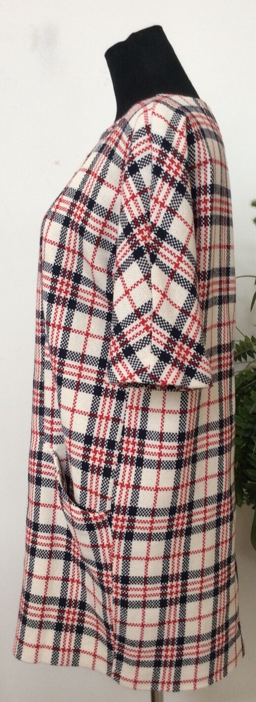 Zara Basic Multicolor Plaid Check Short Sleeve Tw… - image 4