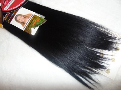 2 PK Janet Collection Mink Yaky 100% Human Hair  Yaky WVG 14'' Color 1