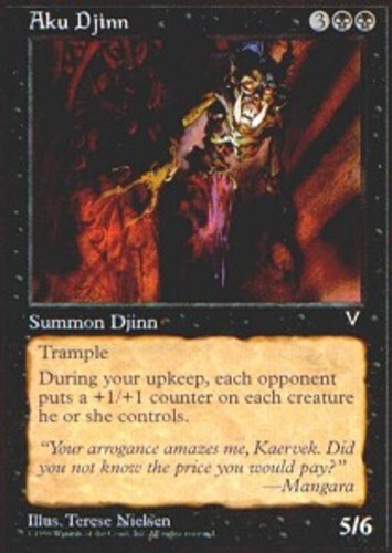 [1x] Aku Djinn Slight Play, English Visions MTG Magic